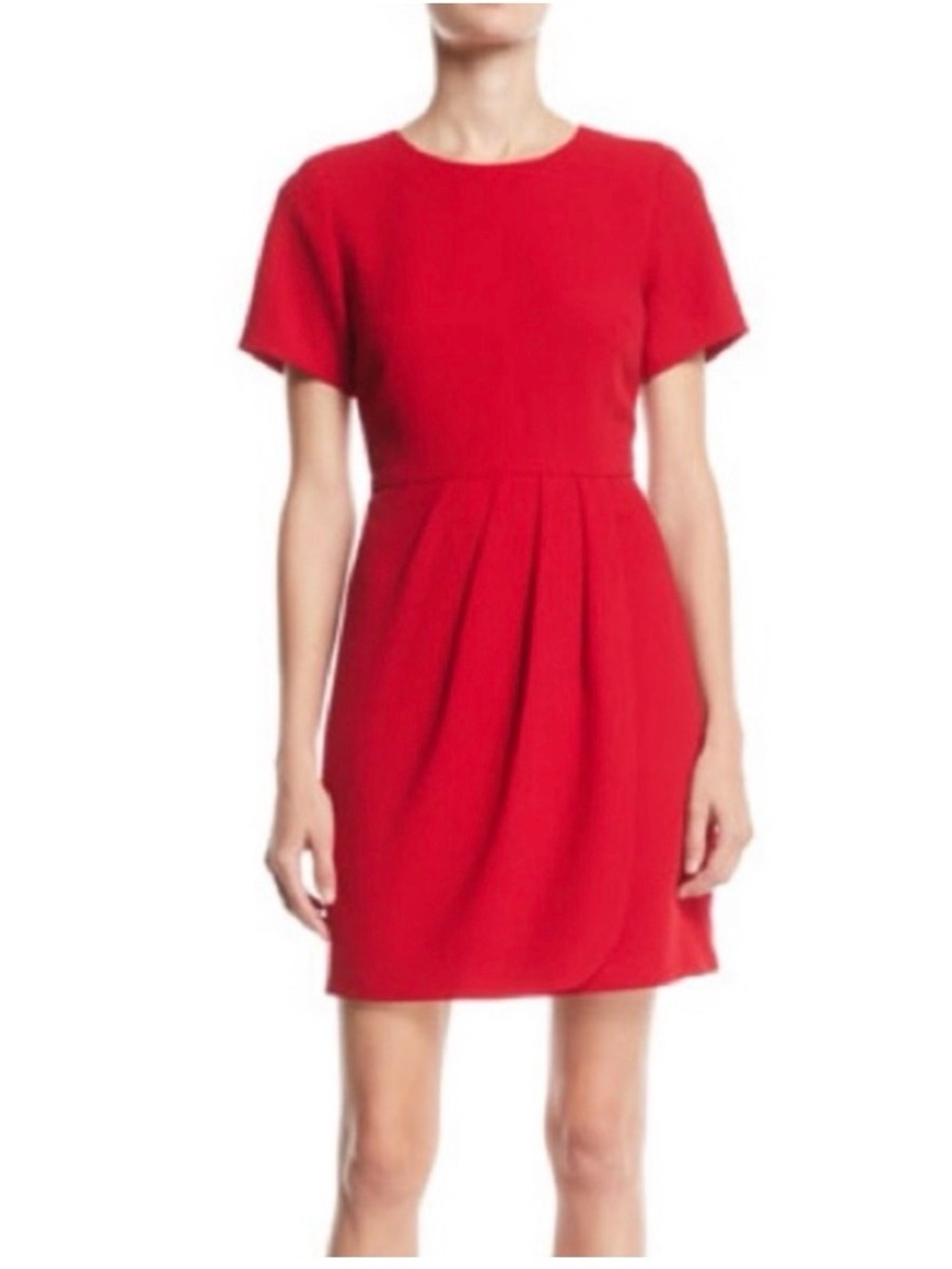 Club Monaco Lynndalyn Crepe Dress Size 6 Red Classic Career Wedding Guest Office